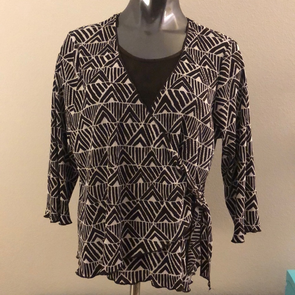 Brown & Tan blouse